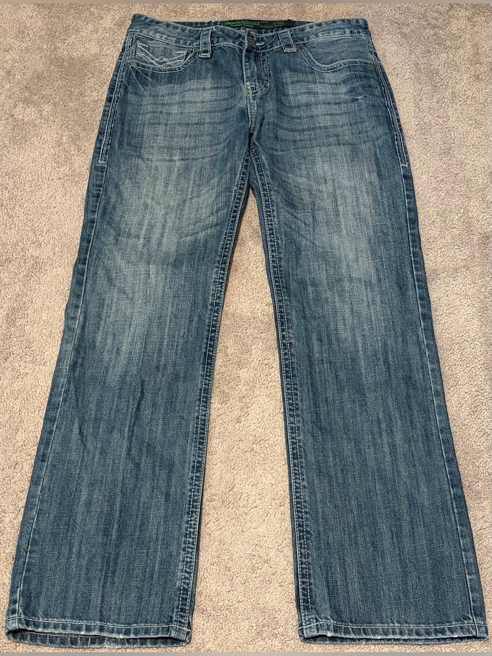 Rock & Roll Pistol Straight Denim Jeans Men’s Size 34x34 Western Cowboy